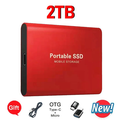 Reliable Brand 1TB External Hard Drive  Portable SSD  2TB 4TB  USB 3.1 High Speed Solid State Disk Data Storage