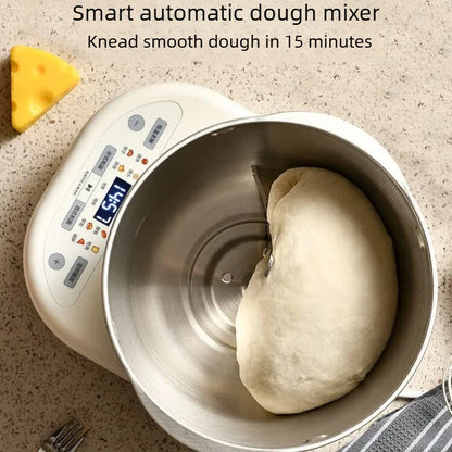 5L Automatic Dough Kneading Machine, Multi-Function Bread Maker Mixer, Fermentation Durable Easy-Clean for Home Baking Machine
