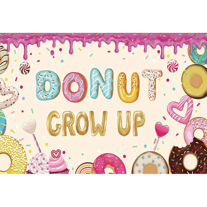 Candy Bar Baby Shower Birthday Backdrop Ice Cream Car Donuts Lollipop Party Photo Background Cake Table Decor Photography Props