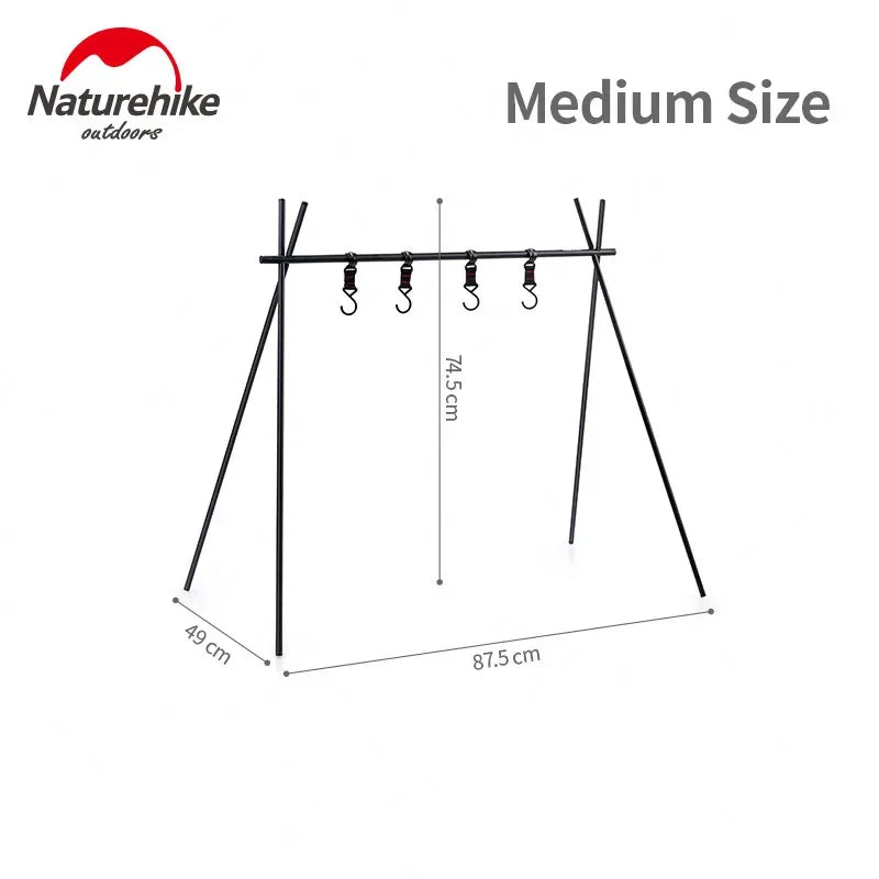 Naturehike-Aluminum Alloy Hanging Rack, Outdoor Camping Tableware, Triangle Shelf Hanger, Outdoor Camping