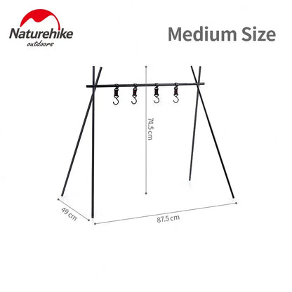 Naturehike-Aluminum Alloy Hanging Rack, Outdoor Camping Tableware, Triangle Shelf Hanger, Outdoor Camping