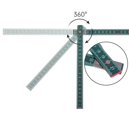 2M Metric & Imperial Scale Folding Wood Ruler Multifunctional Measuring Tools for Teaching / Drawing