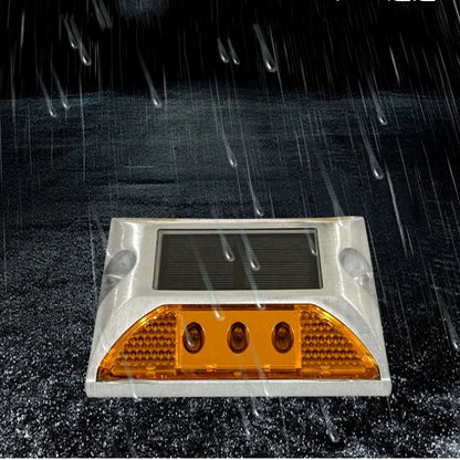 LED Solar Power Ground Marker Lights Waterproof Driveway Road Highway Spike Lamp Outdoor Garden Flash Warning Pathway Light New