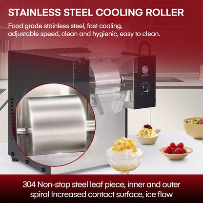 Slushie Machine, Commercial Snowflake Ice Machine, 176 LBS/24H Shaved Ice Machine, Snow Cone Machinefor Restaurant Supermarket Snack Bar Cafe, Silver | Shaved Ice Machine with Rapid Yiel, Snow Cone Machine Ideal Supermarket,