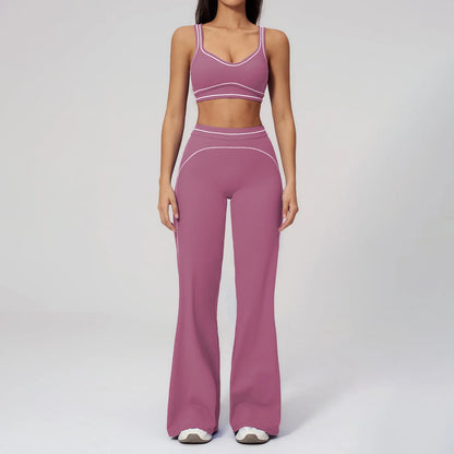 Yoga Suit 2PCS Women Tracksuits Sports Outfits Gym Clothes Running Sports Bra Suits Female Workout Yoga Clothes Athletic Wear
