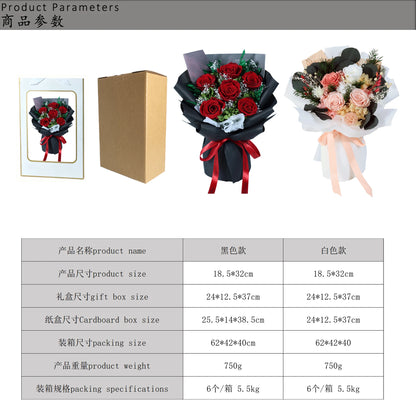 Preserved Rose Bouquet - Real Yunnan Dried Flowers, Eternal Forever Roses, Perfect for Valentine's Day Christmas Gifts for Her