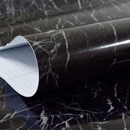 Marble Self Adhesive Foil Wallpaper for Desktop Cabinet Decor PET Paper in Rolls Waterproof Oil Proof Stickers for Kitchen Wall