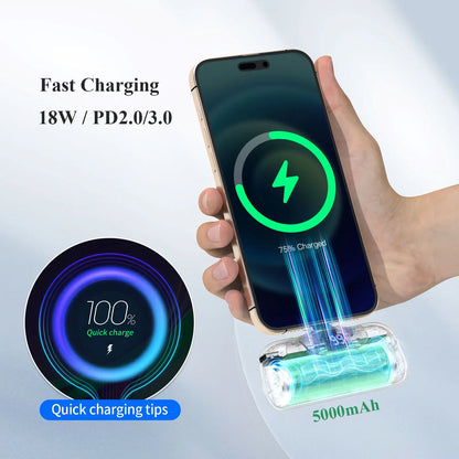 Portable Charger 5000mAh Fast Charging Mini Power Bank Type C for HUAWEI iPhone Samsung Xiaomi Redmi External Battery Powerbank