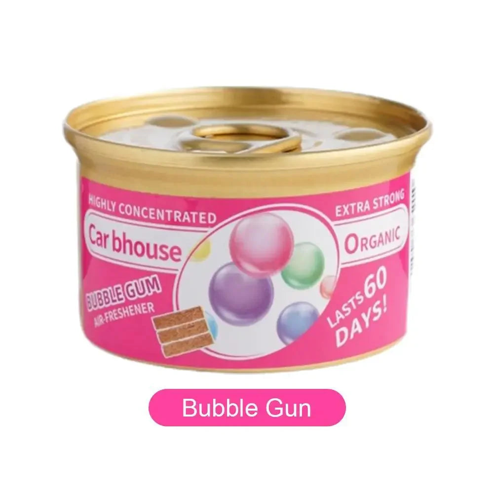 Car Air Freshener Bubble Gum Scent Perfume Canned Wood Block LongLasting Strong Aroma Auto Home Closet Deodorizer