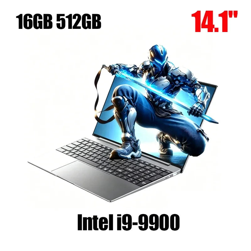 2026 NEW 14.1 Inch Ultra Slim Laptop Intel Core i9 9900 32GB RAM 2TB SSD Windows 11 Gaming Gamer Office Notebook 1920x1080 Max