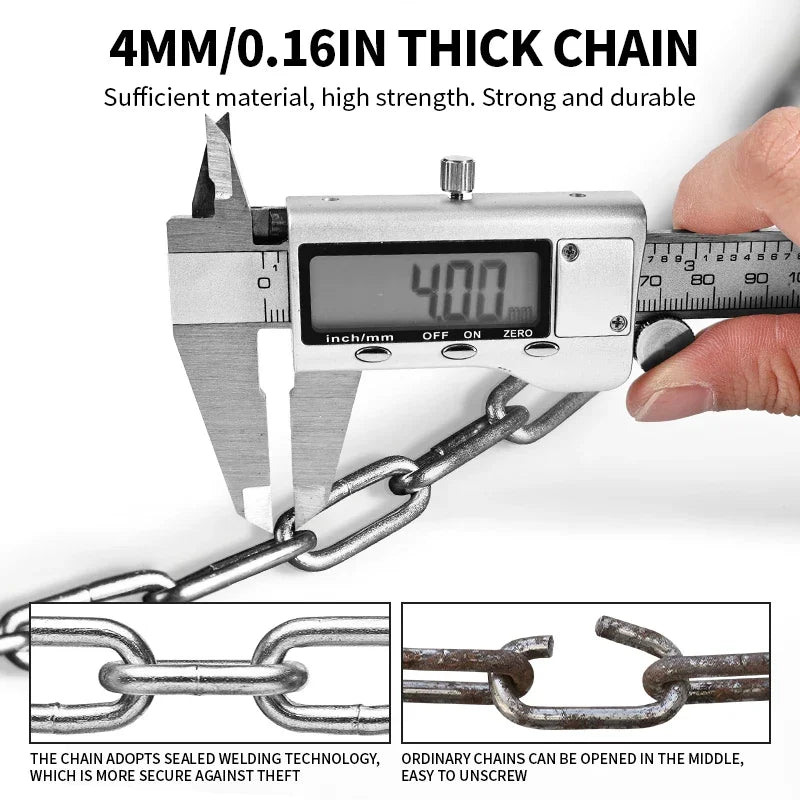 Bicycle Chain Lock | 100 cm & Four-Digit Combination | Bicycles & Compatible E-Bikes