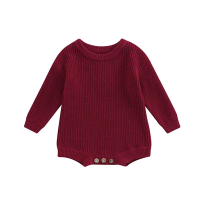 0-2Y Knitting Newborn Baby Girl Boy Spring Autumn Clothes Cute Long Sleeve Sweater Romper Jumpsuit Casual New born Outfits
