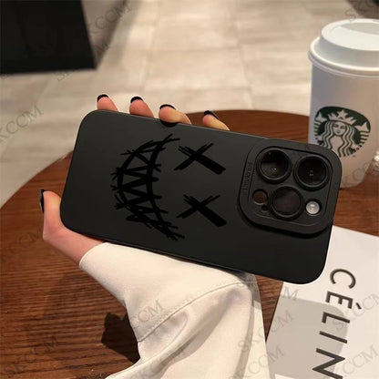 Smiling Devil Phone Case For iPhone 11 12 13 14 15 Pro Max Mini 7 8 Plus X XS Max XR Matte Shockproof Fashion Cases Back Cover