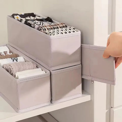 1/4pcDrawer Organizer Underwear Socks Storage Box Panties Storage Boxes Clothes Organizer Cabinets Drawers Bedroom Wardrobe Case