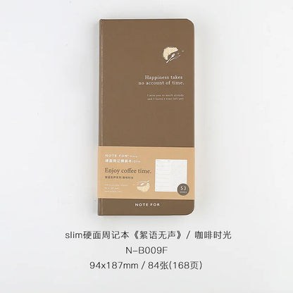 Kawai Self Filled Weekly Diary Notebook Silent Literary Forest Style Fresh Retro Slim Weekly Plan Book Office School Supplies