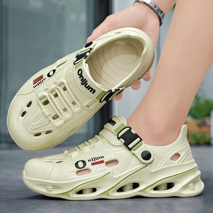 Men's Outdoor Sandals Sport Slippers Beach Slides Breathable Clogs Men Casual Garden Shoes Non-slip Hiking Men Outdoor Sandals
