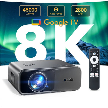 Wimius G1 4K Smart Projectors Google TV System Auto Foucs Wifi High Quality Full HD 1080P Home Cinema  Beam Projector for Movie