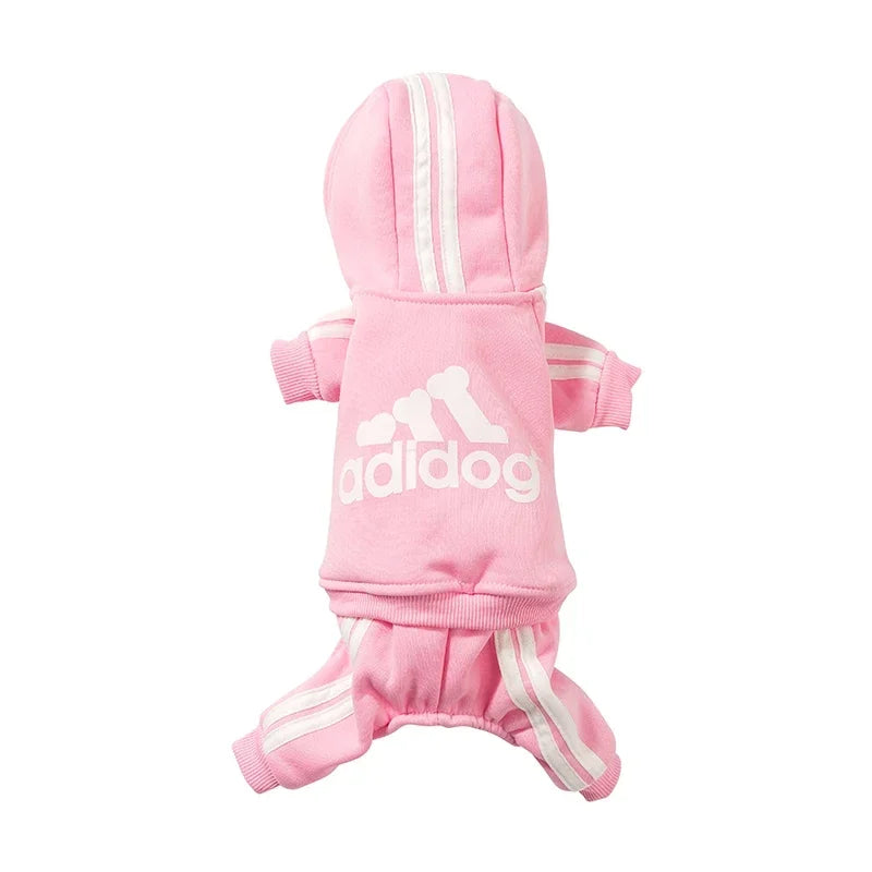 Warm Dog Jumpsuit Hoodie | Sport Sweatshirt Coat for Yorkie & French Bulldog | Small to Medium Pet Jacket