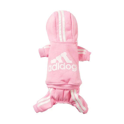 Warm Dog Jumpsuit Hoodie | Sport Sweatshirt Coat for Yorkie & French Bulldog | Small to Medium Pet Jacket