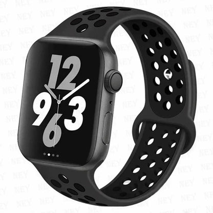 Silicone Sport Straps For Apple Watch 10 Band 45mm 44mm Ultra2 49mm 38/40mm 41mm 42 46mm Bracelet iWatch Series 8 7 6 4 5 3 9 SE