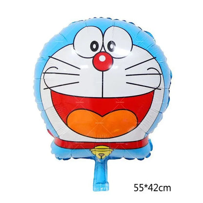 Doraemoned Balloons Cartoon Blue Jingle Cat Party Decoration Supplies Happy Birthday Banner Disposable Tableware Kid Cake Topper