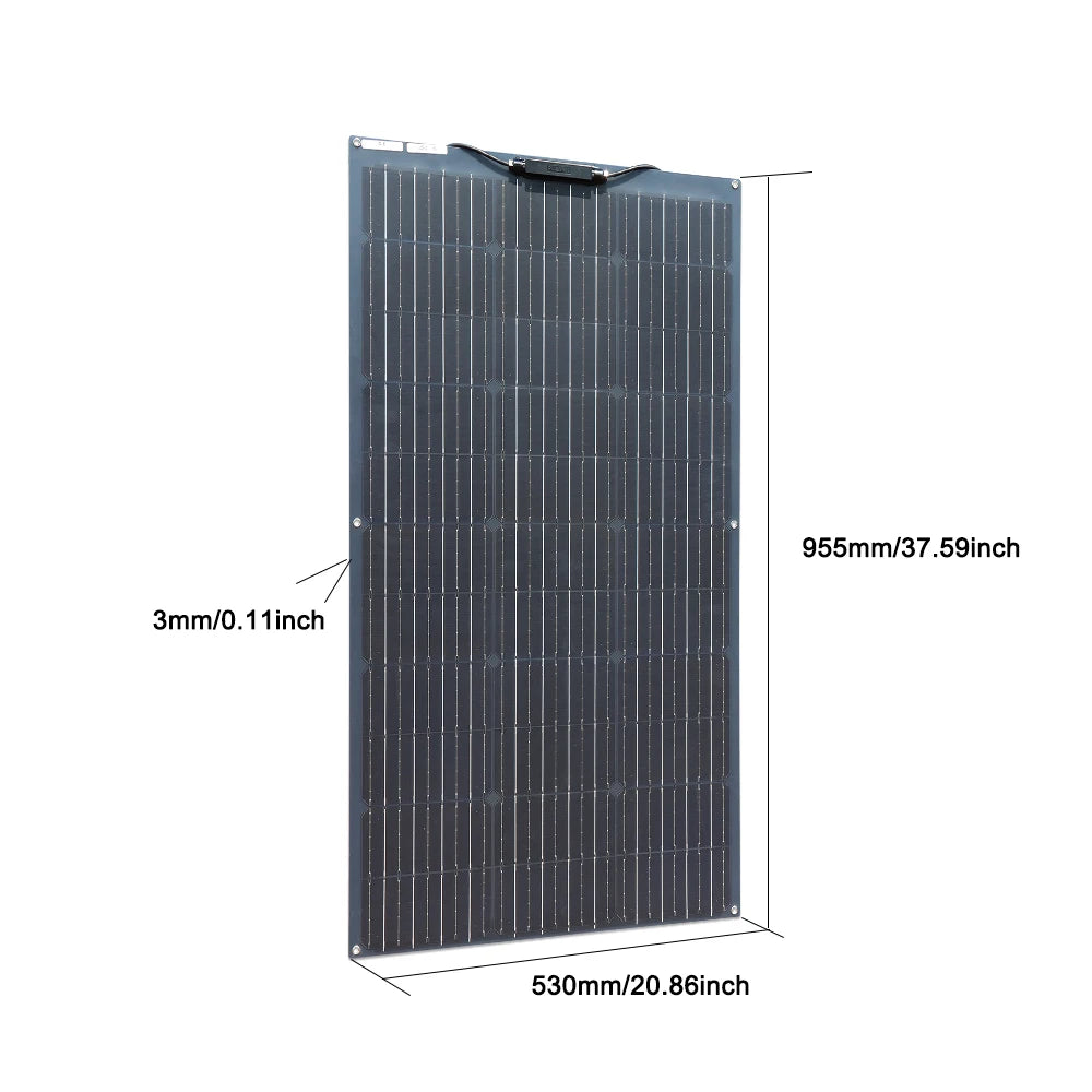 Solar Panels 100W 200W 300W 400W Solar Panel Kit or 18V Flexible Mono Photovoltaic Solar Plate Power 12V 24V Camping Car