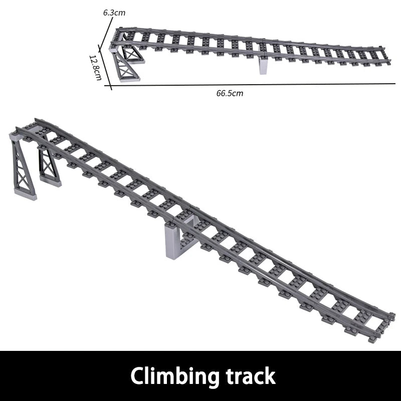 NEW City Trains Flexible Tracks Soft Straight Curved Rails Switch Building Block Creative Models Railways Toys For Kids Gifts