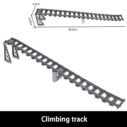 NEW City Trains Flexible Tracks Soft Straight Curved Rails Switch Building Block Creative Models Railways Toys For Kids Gifts