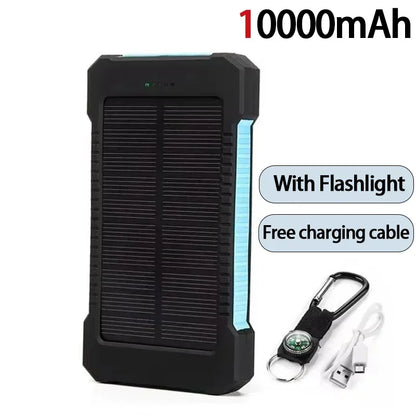 Lenovo 500000mAh Large Capacity Solar CCC Power Bank Super Fast Charging Portable External Battery For Travel  Outdoor Emergency
