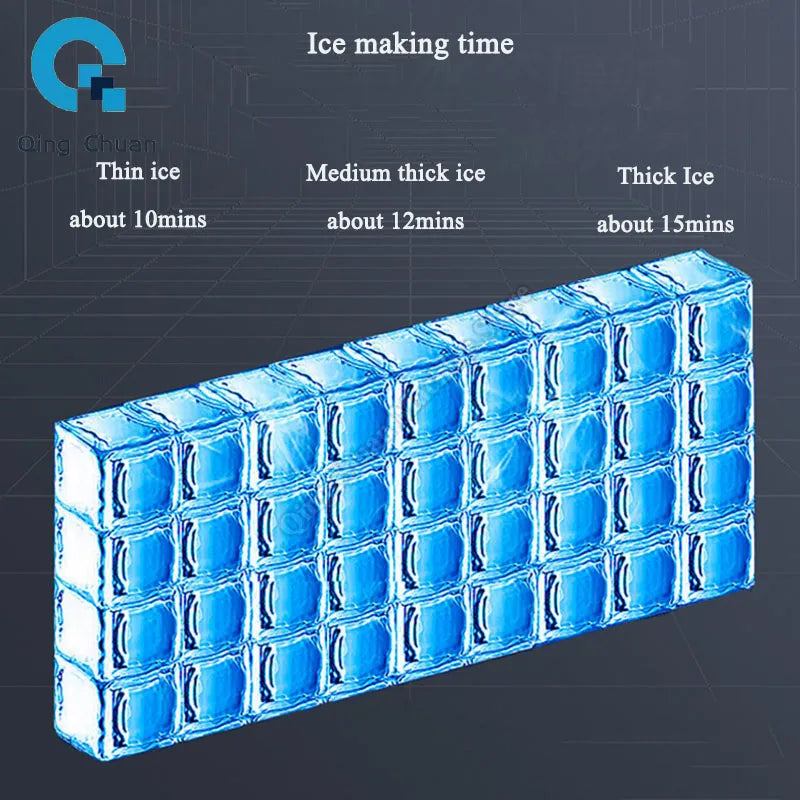Ice Making Machine Commercial Fully Automatic Milk Tea Shop Large Small Integrated Ice Making Machine Block Ice Making Machine