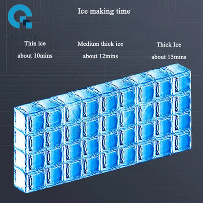 Ice Making Machine Commercial Fully Automatic Milk Tea Shop Large Small Integrated Ice Making Machine Block Ice Making Machine