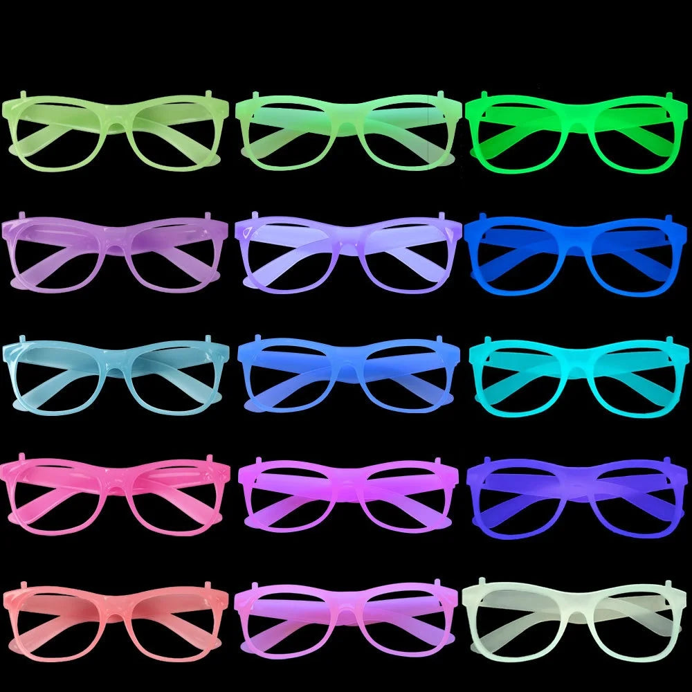 5Pcs Light Up LED Glasses Colors Glow Glasses Glow in The Dark Birthday Party Supplies Neon Party Favors for Kids Adults