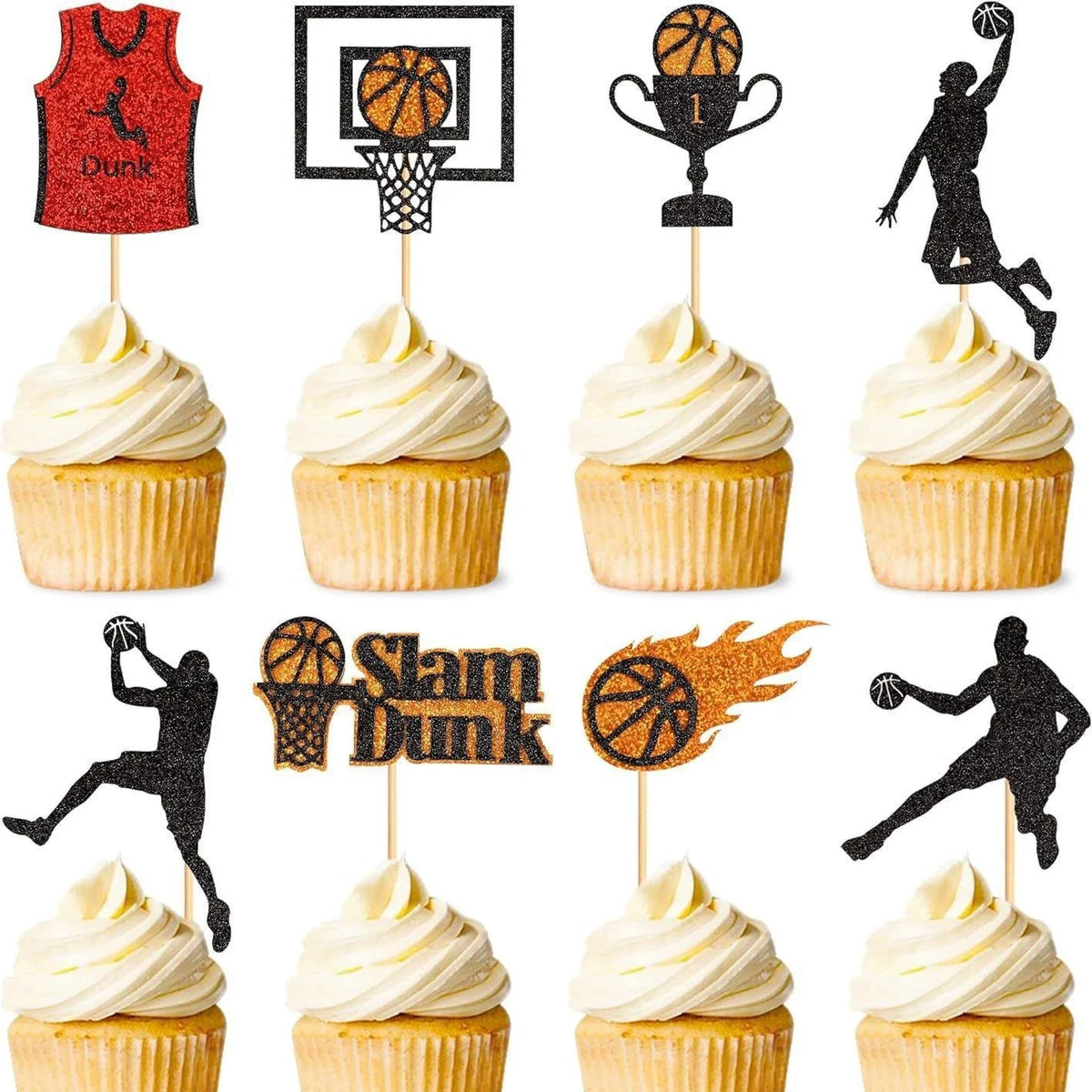Basketball Cake Toppers Happy Birthday Balls Cake Decorations Basketball Theme Cake Decoration for Boy Sport Party Supplies
