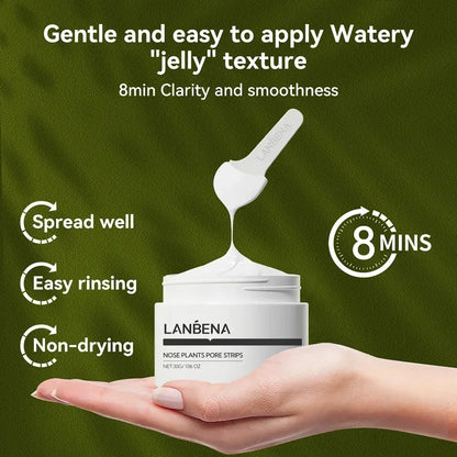 LANBENA Blackhead Removing Nose Strips and Pore Minimizing Serum Set Nose Mask