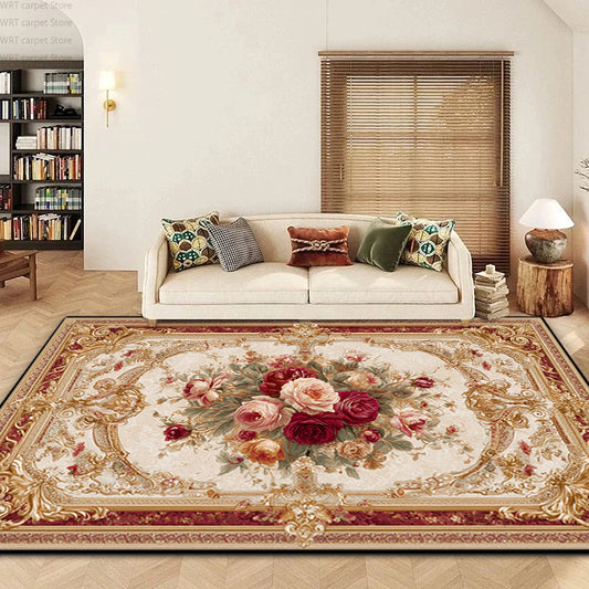 Nordic Luxury Floral Living Room Carpet Decoration Home Fluffy Washable Rug for Bedroom 200x300 Customizable Soft Floor Mats