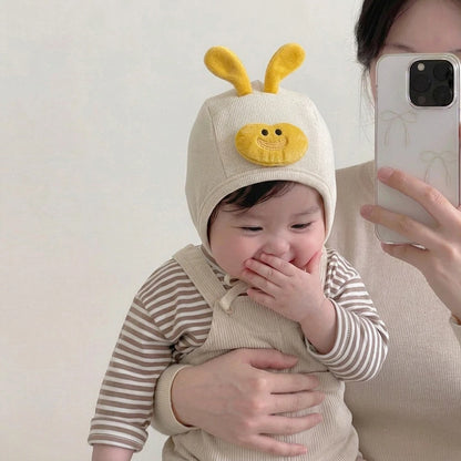 Baby Hat 3-16M Baby Caps Cartoon Duck Girls Ear Protection Hat Autumn Warm Toddler Fetal Cap