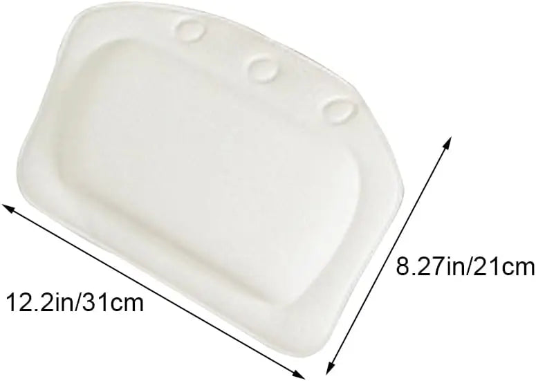 Anti-Slip Bath Pillow, PVC Foam Spa Bathtub Cushion with Suction Cups