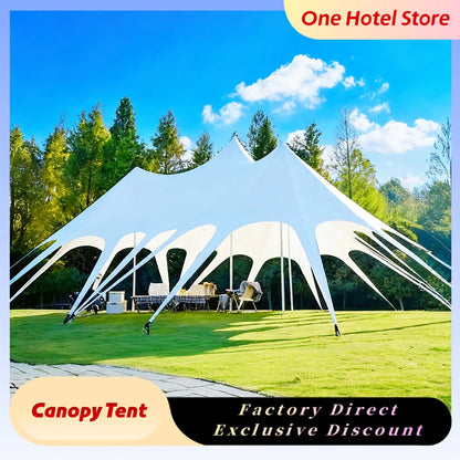 Large Outdoor Canopy Tent Sun Shade Shelter Heavy Duty Waterproof Star Canopy for Camping Backyard Party Wedding Party