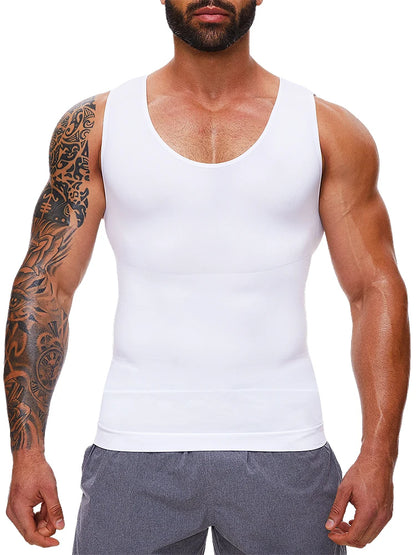 Men Body Shaper Slimming Compression Vest Undershirt Sexy Waist Trainer Tank Top Belly Control Workout Weight Loss Shapewear