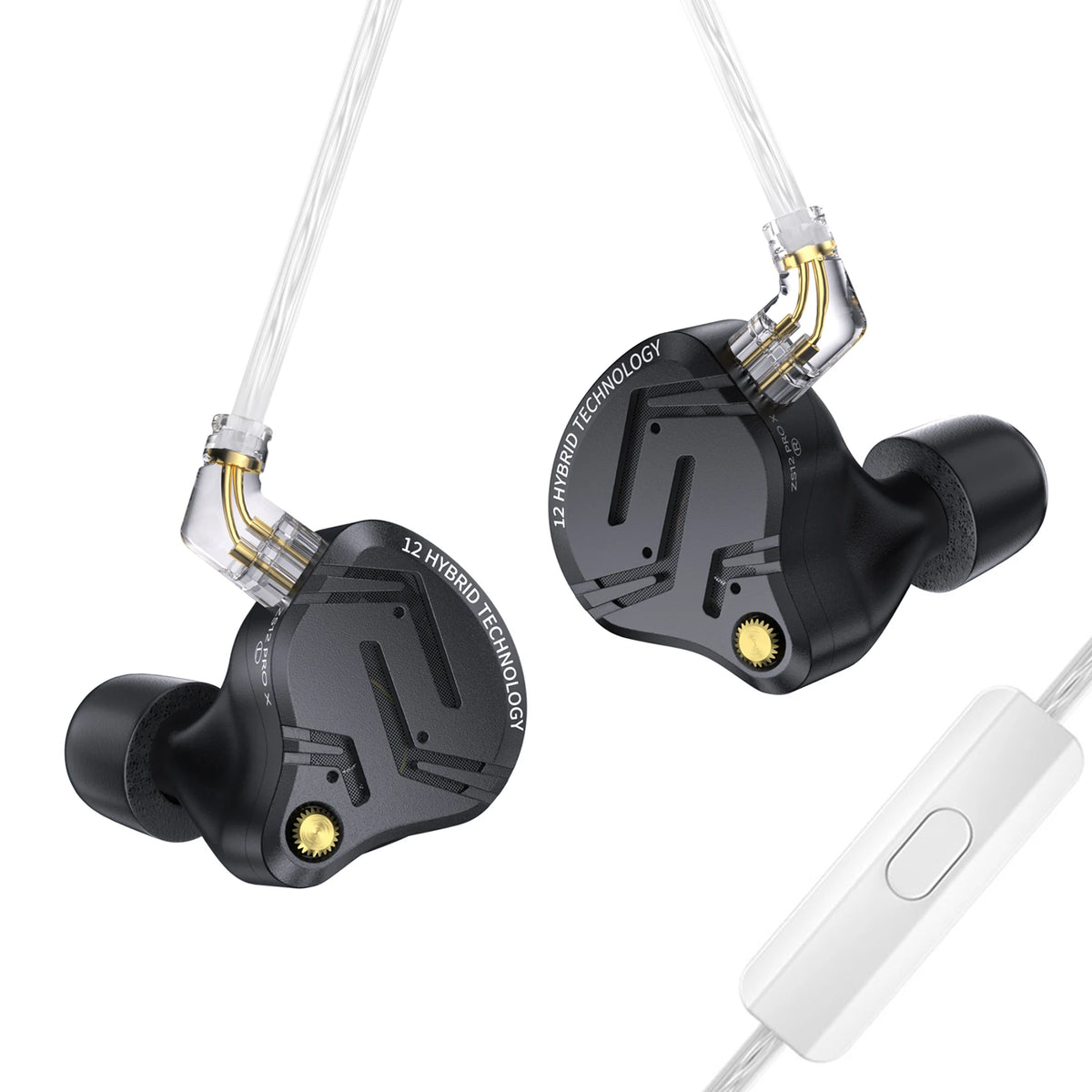 KZ ZS12 PRO X in Ear Monitor IEM Headphones 1DD 5BA Hybrid Wired Gaming Earbuds HiFi Earphones with 2PIN Cable Tunable Full Metal IEM