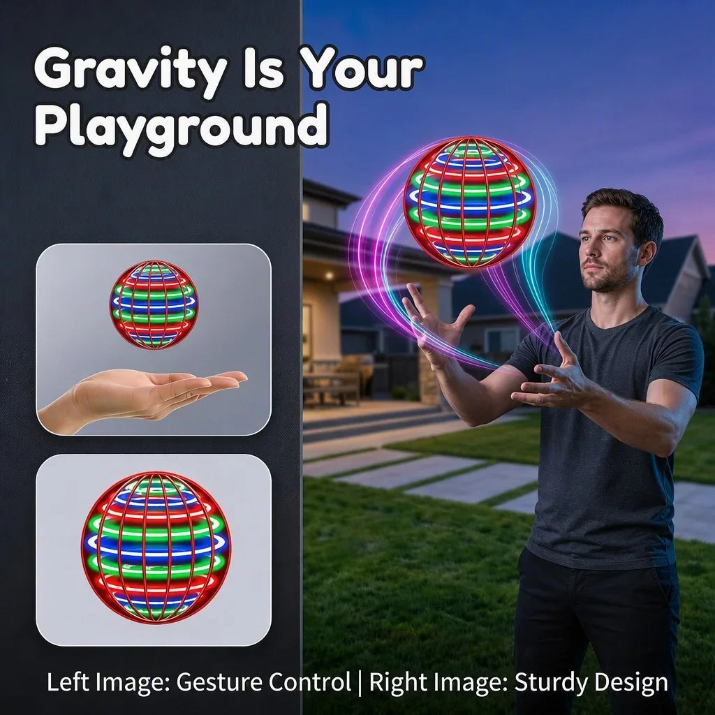 Sensing Magic Flying Ball Automatic 360 Rotation LED Luminous Toys Floating Spinner Outdoor Party Game Holiday Gift Teens Adults