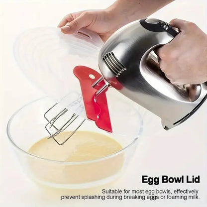 Mixing Bowl Splatter Guard PP Silicone Mixer Splatter Screen Splashproof Cover for Egg Bowl Whisks Cooking Baking Splash Guard