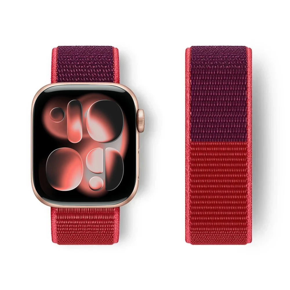Nylon Loop for Apple Watch Band S11 46mm 40mm 44mm 45mm 42mm 41mm 49mm Smart Belt Bracelet for IWatch 11/10/9/8/7/6/SE/5/4 Strap