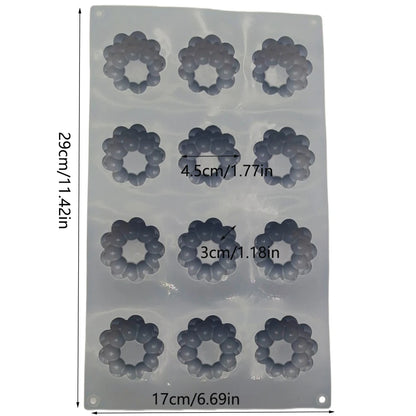 New Arrival 12 Hole Circular Bubble Shape Silicone Mousse Cake Mold DIY Flaky Clouds Shape Jelly Pudding Chocolate Baking Tools