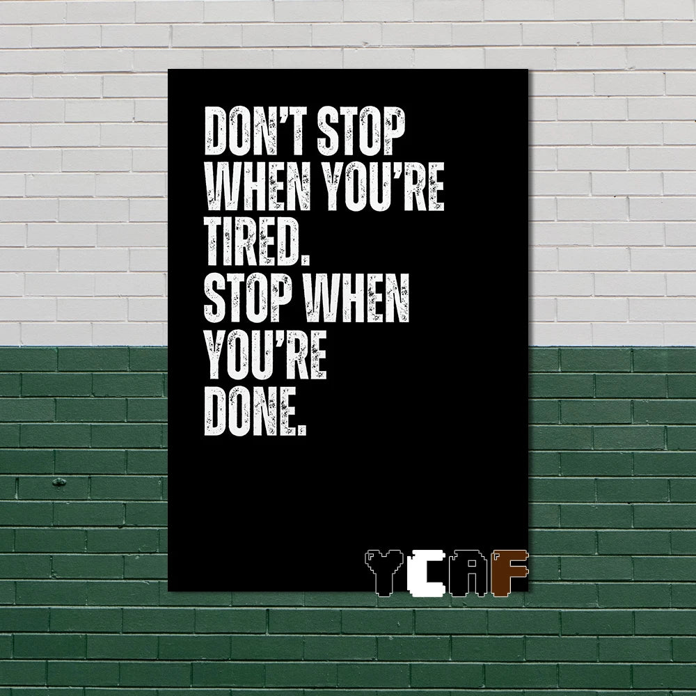 Motivational Quotes Black Minimalist Poster Canvas Aesthetic Decor for Office Quote Wall Art Decoration Gym Inspirational Poster