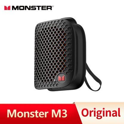 Monster M3 Magnetic Clip-On Mini BT V5.4 Portable Outdoor Jobsite Wearable Wireless Bluetooth Speakers with Bass Altavoz Mic