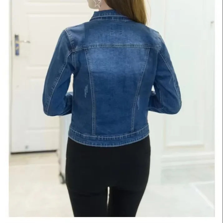 Women Plus Size Denim Jacket & Coat Casual Streetwear Full Sleeve Breathable Autumn Fashion OEM Supplier Made in Pakistan