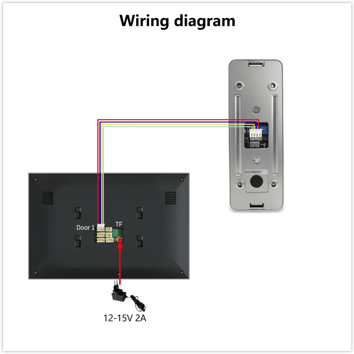 ANJIELO 4‑Wire Tuya Smart Video Door Phone Intercom System PIR Motion Detect Two‑Way Audio Password Unlock Home Villa Security