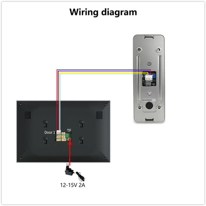 ANJIELO 4‑Wire Tuya Smart Video Door Phone Intercom System PIR Motion Detect Two‑Way Audio Password Unlock Home Villa Security