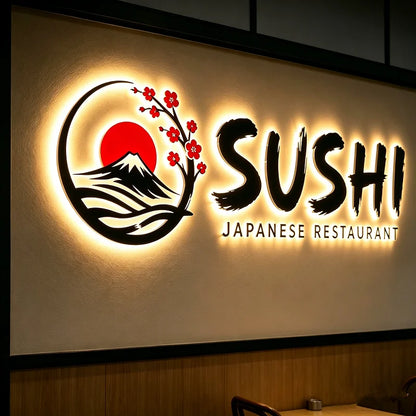 Custom LED Channel Letters Sign Outdoor Waterproof Backlit Logo For Restaurant Shop Office Business Storefront Decor